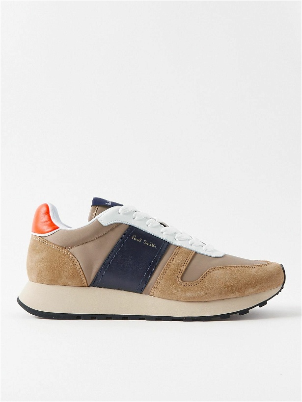 Photo: Paul Smith - Eighties Suede, Leather and Shell Sneakers - Brown