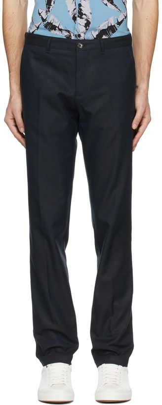 Photo: Boss Navy Lyocell Trousers