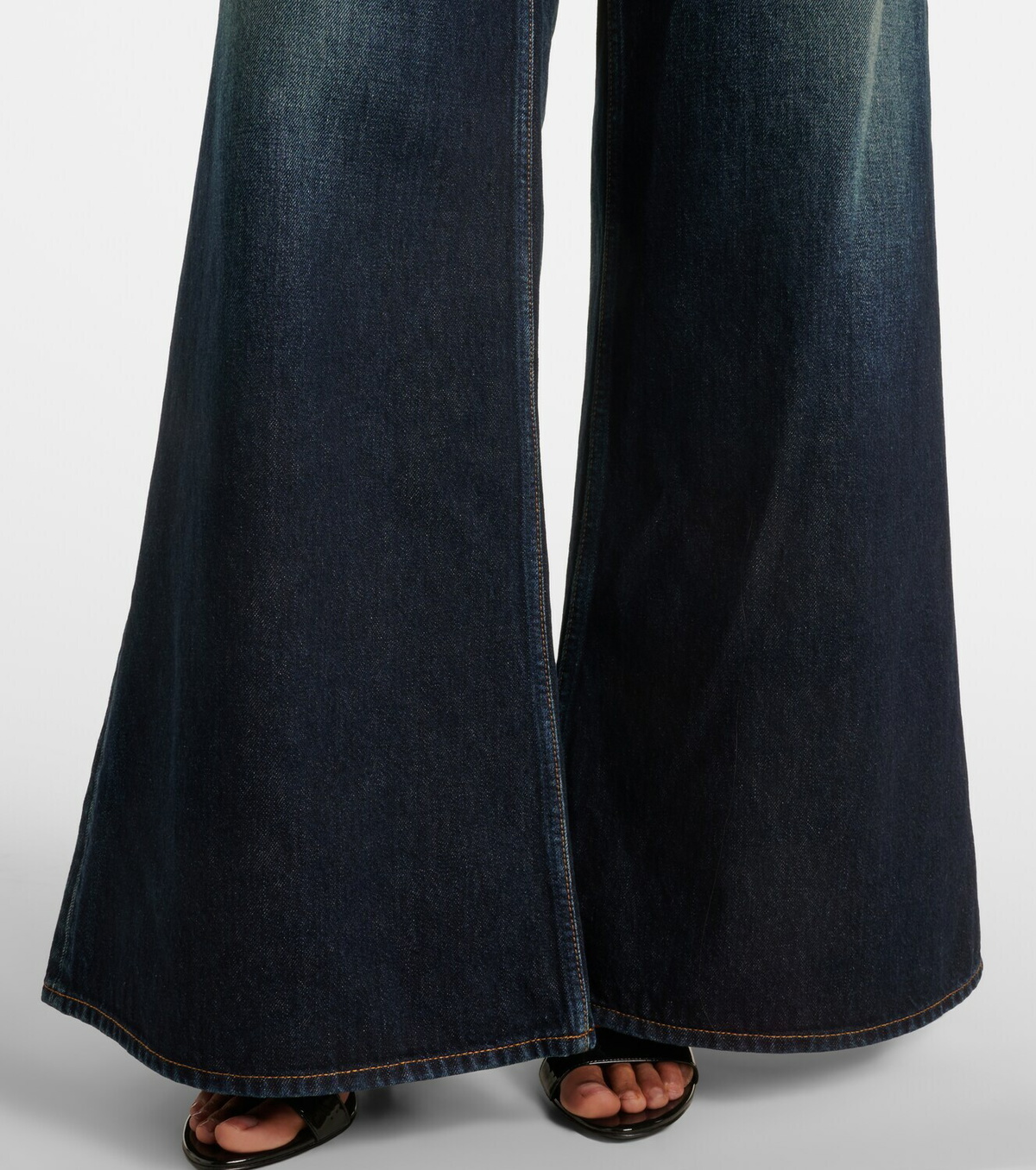 Alaïa Faded wide-leg jeans