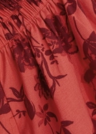 Free People Meet Me In Maui Stretch-cotton Mini Dress Red
