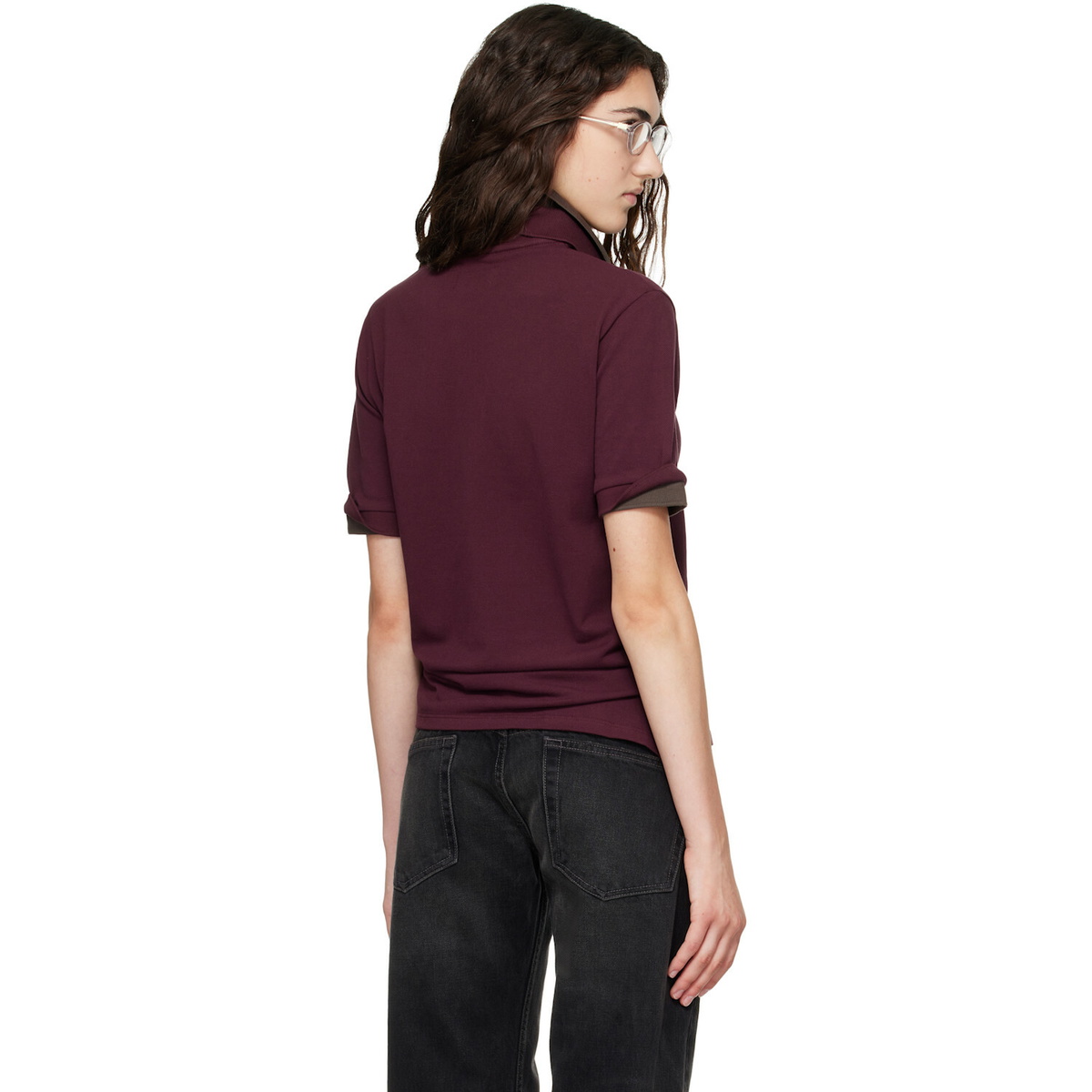 Raimundo Langlois Burgundy Layered Polo