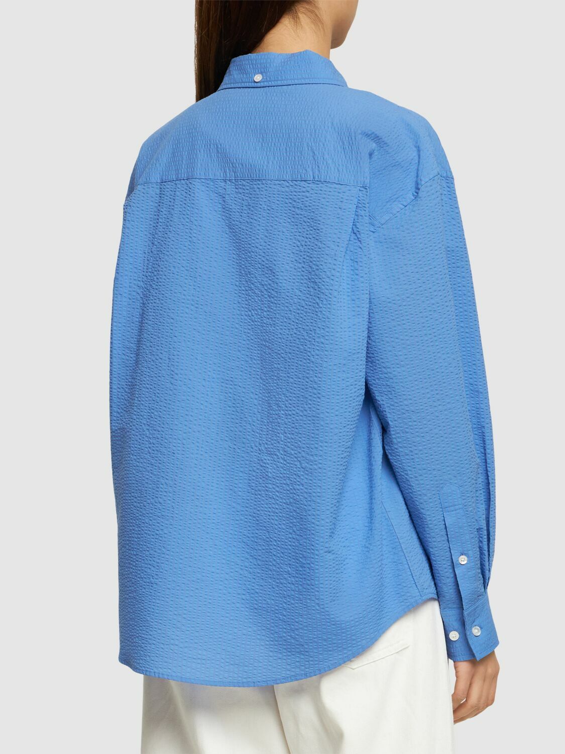 DUNST Classic Cotton Seersucker Shirt Dunst