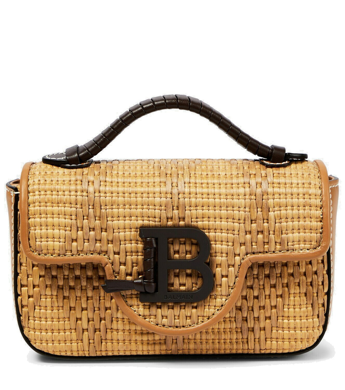 Balmain Black Raffia Shoulder Bag main image 0