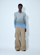 ERL Ribbed Knit Polo Sweater