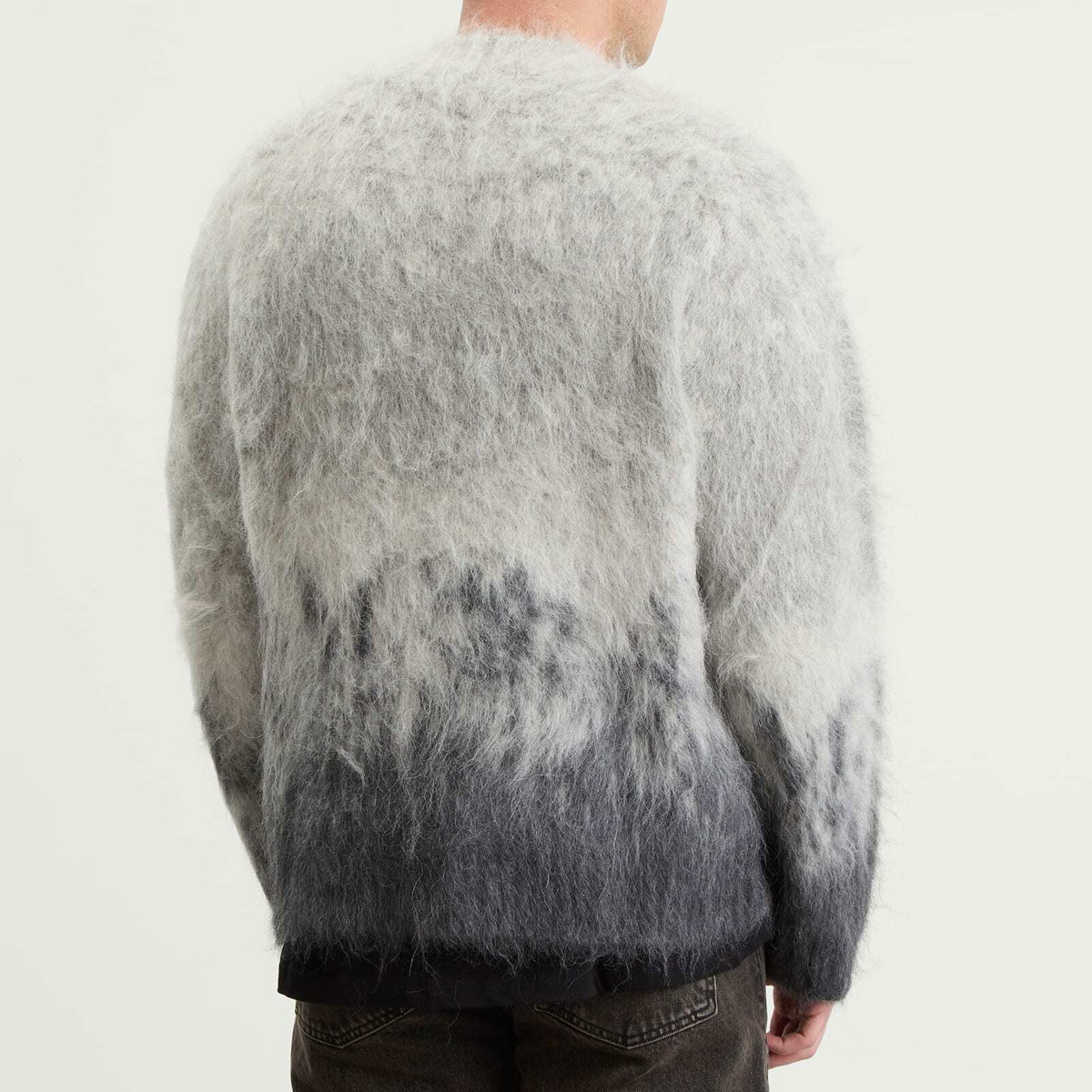 Represent Men's Ombre Knit Sweater in Light Grey