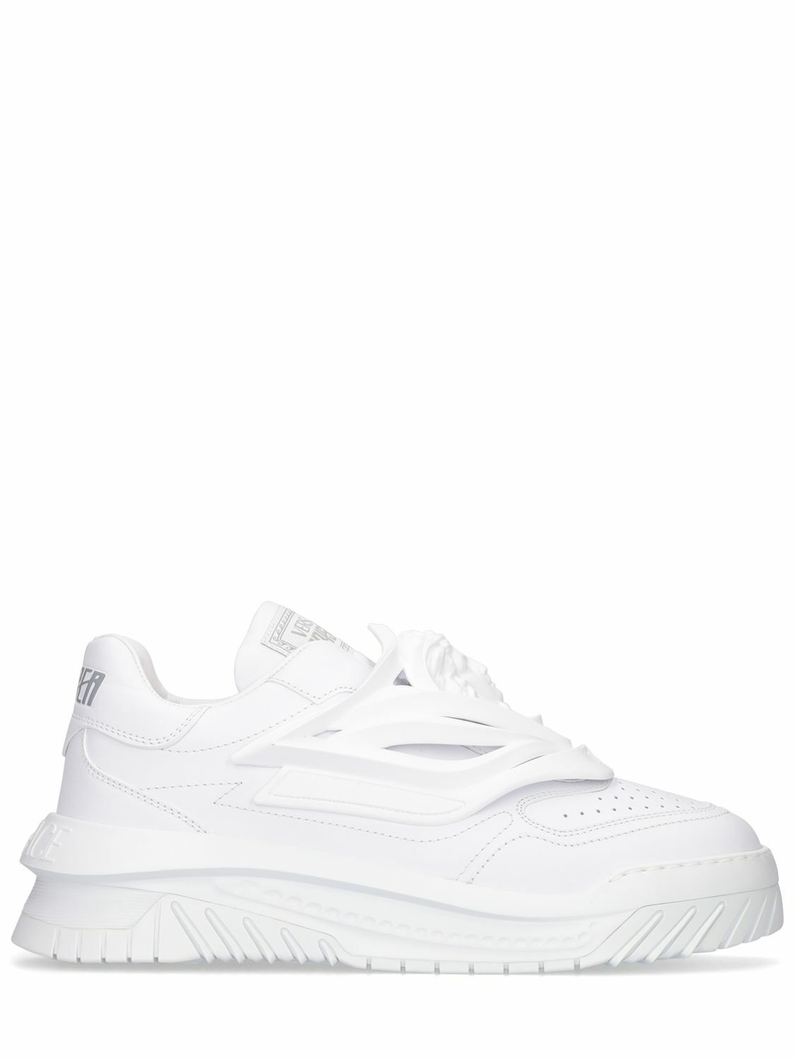 Photo: VERSACE - 30mm Odissea Leather & Rubber Sneakers