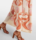 Adriana Degreas Seashell silk maxi dress