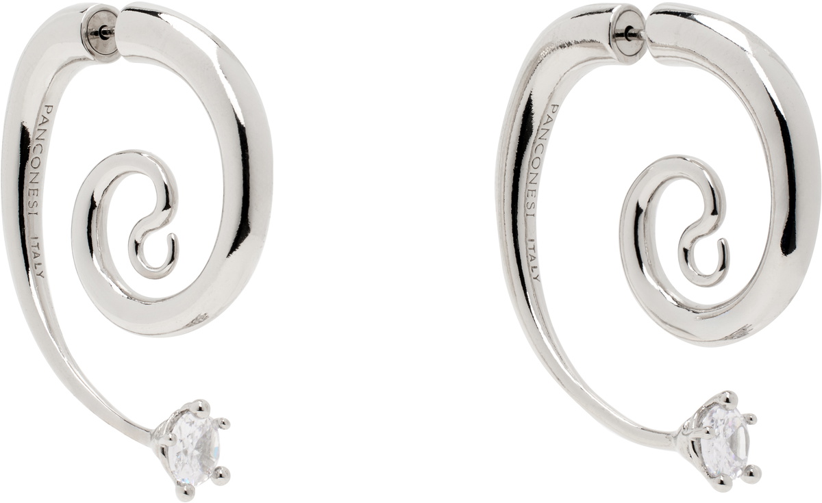 Panconesi Silver Diamanti Serpent Earrings