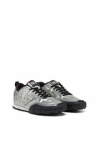 Diesel S-Pagodha-Quilted metallic sneakers - Sneakers Womens in Silver