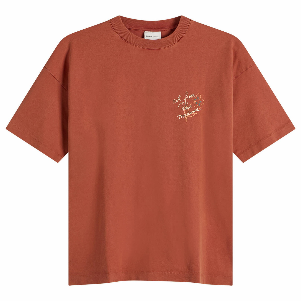 Drôle de Monsieur Men's Esquisse Slogan T-shirt in Red