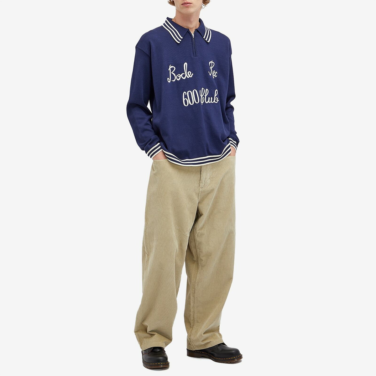 トップス BODE Recreation Polo BODE Recreation Polo Black | BDC Paris I Boys Don't Cry