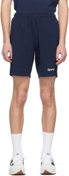 Sporty & Rich Navy Serif Shorts