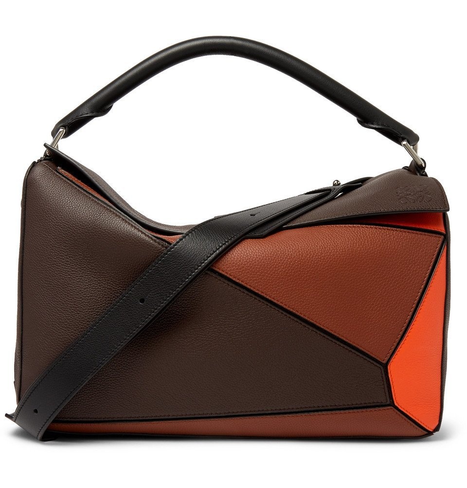 Photo: Loewe - Puzzle XL Full-Grain Leather Messenger Bag - Brown