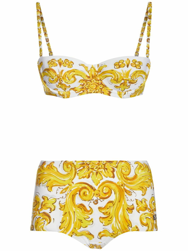 Photo: DOLCE & GABBANA Maiolica Printed Bikini Set