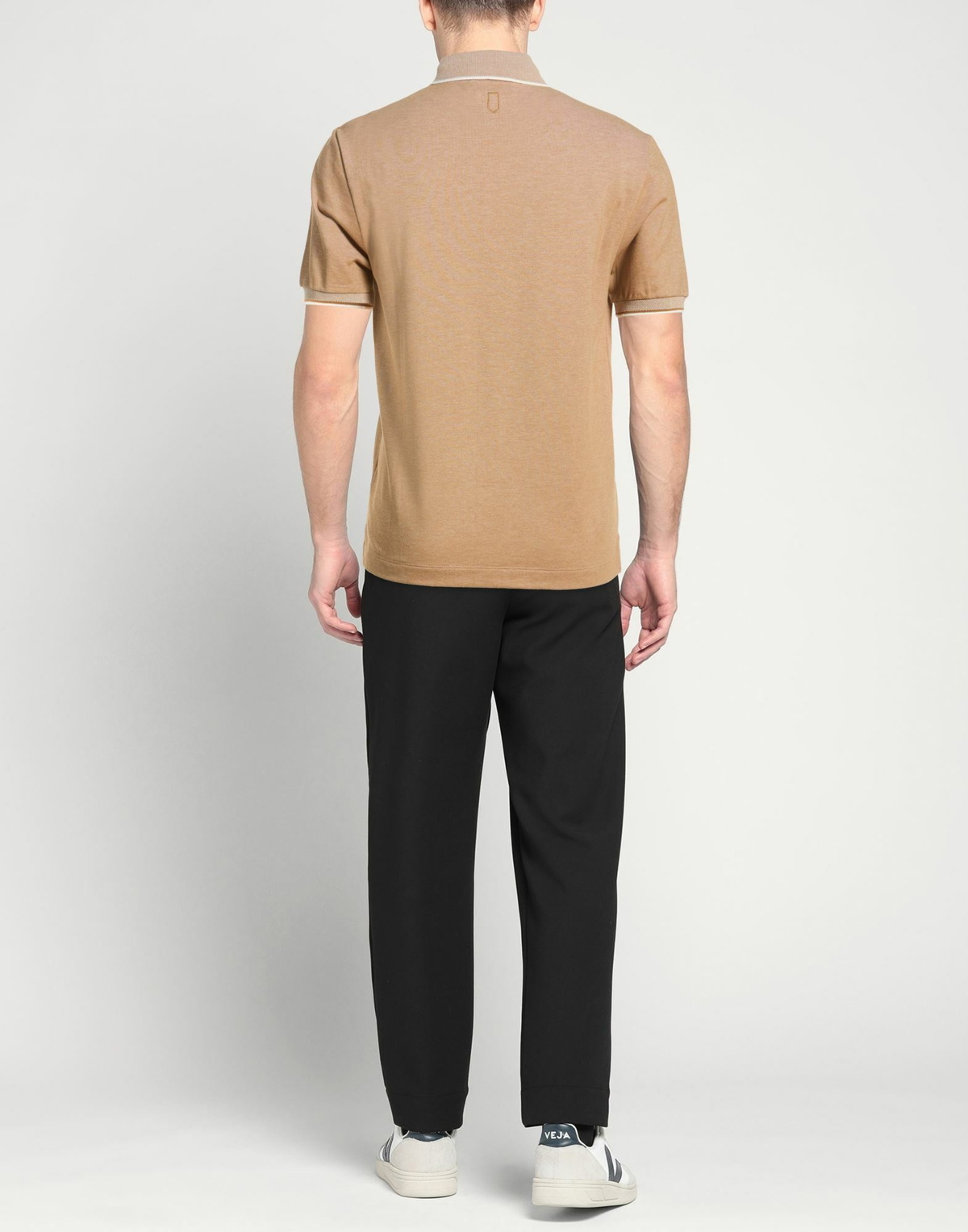 Canali Mens Polo shirt Camel