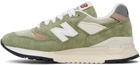 New Balance Green Made in USA 998 Sneakers