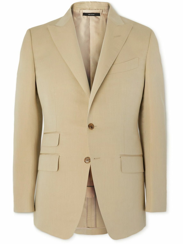 Photo: TOM FORD - O'Connor Slim-Fit Cotton and Silk-Blend Suit Jacket - Neutrals