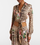 Roberto Cavalli Printed cropped shirt