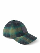 LOEWE - Leather-Trimmed Checked Cotton-Flannel Baseball Cap