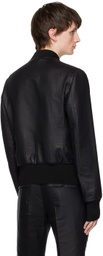 SAPIO Black Double Bomber Jacket