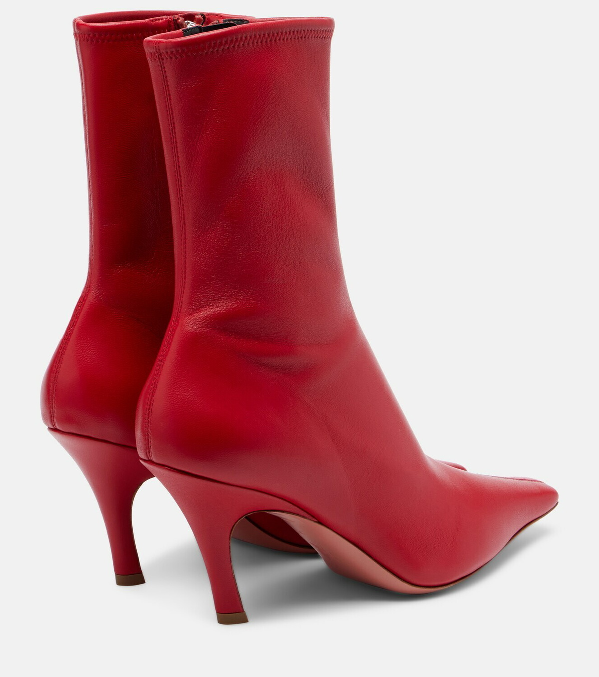 Amina Muaddi Jamie 80 leather ankle boots