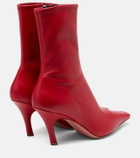 Amina Muaddi Jamie 80 leather ankle boots