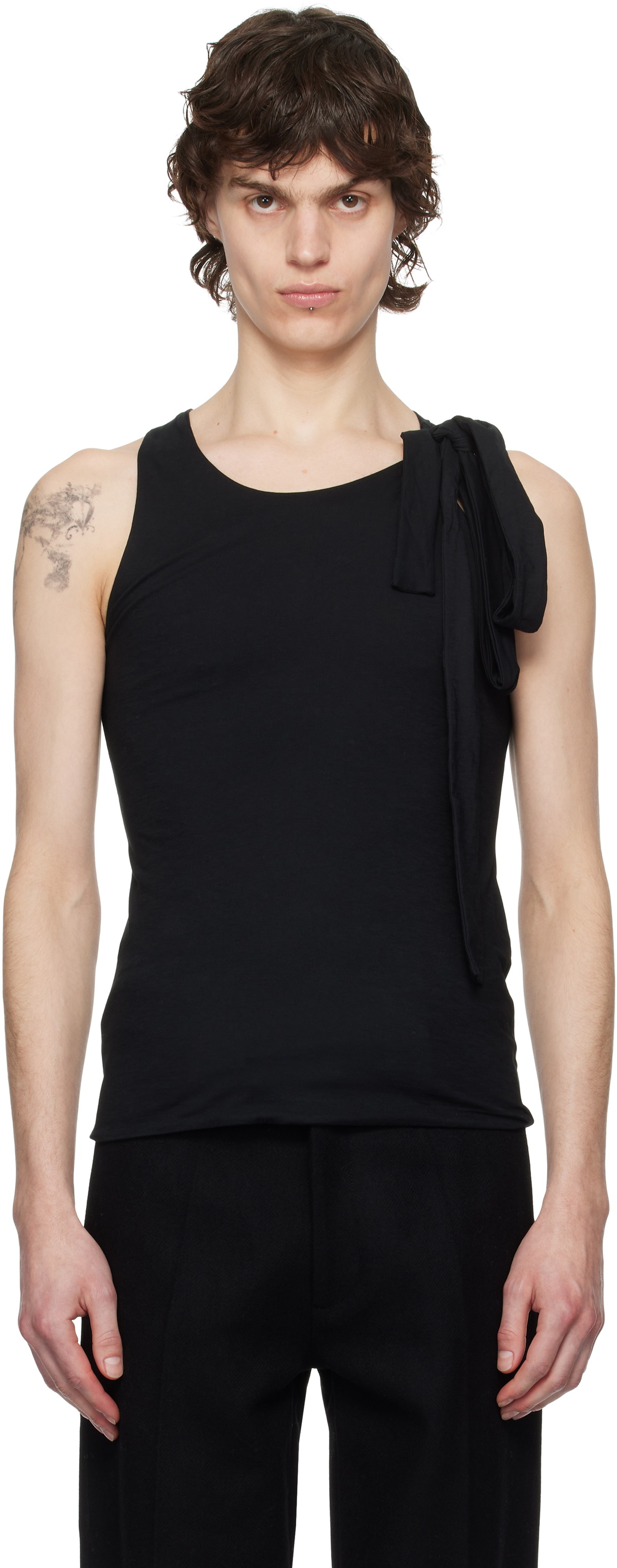 AARON ESH Black Tied Tank Top