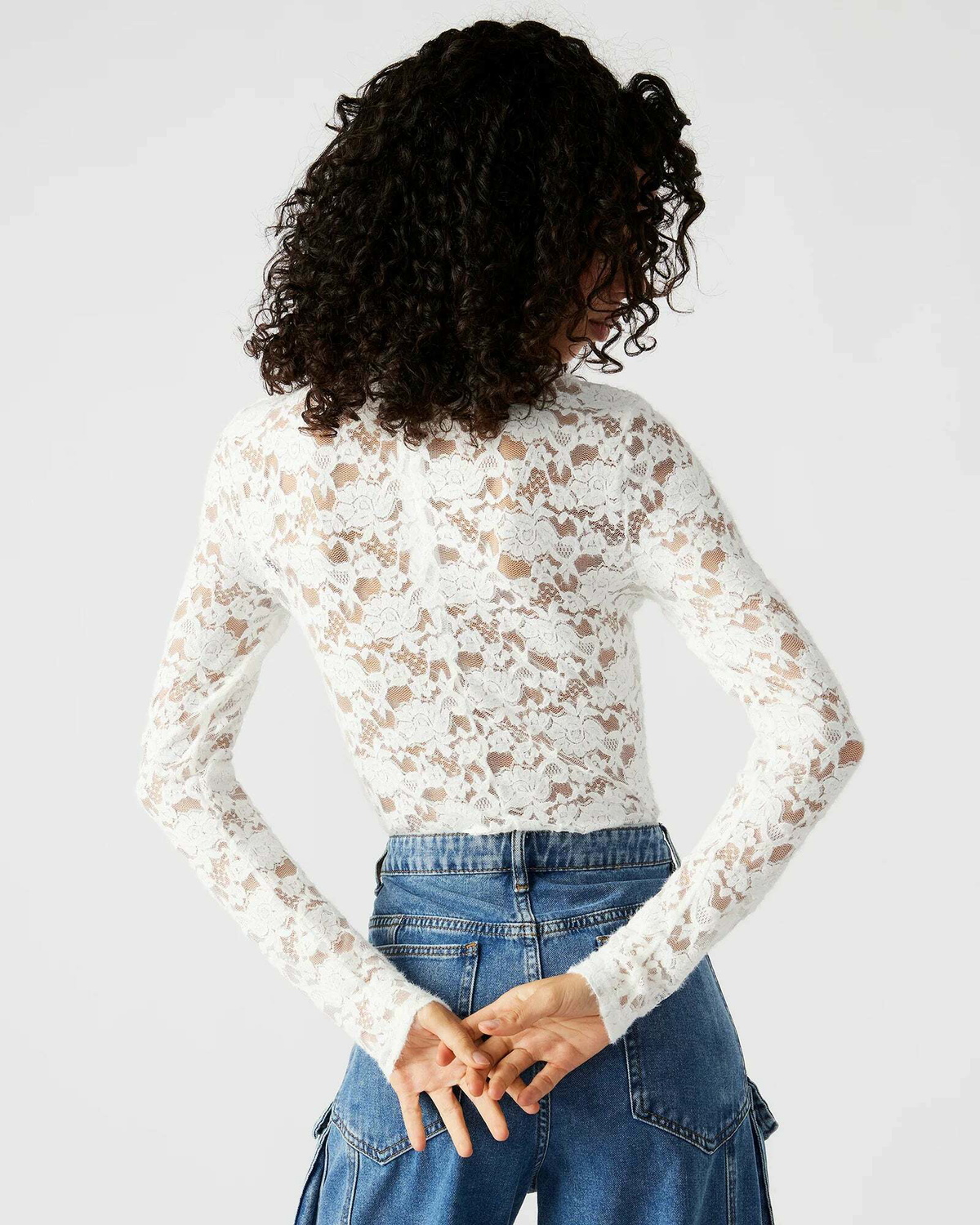 Steve Madden Cassie Bodysuit Long Sleeve in Ivory