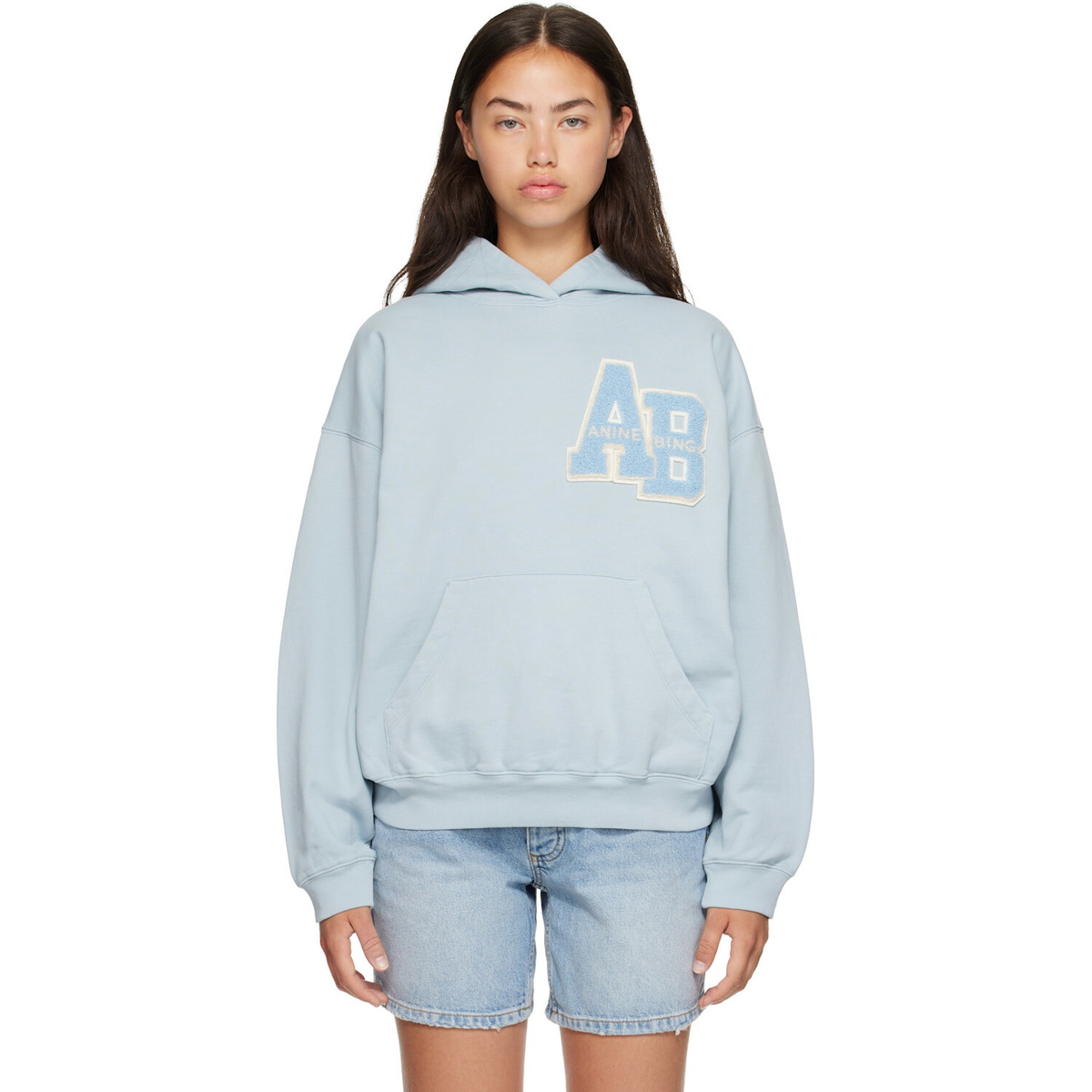 ANINE BING Blue Harvey Hoodie