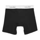 Calvin Klein Underwear Two-Pack Black and Grey Low-Rise Boxer Briefs