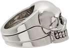 Alexander McQueen Silver Divided Skull Ring