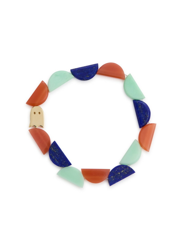 Photo: Aliita Fantasma Empanada Gemstone and 9kt Gold Bracelet - Multicoloured 1 - One Size