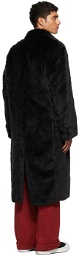 Marni Black Faux-Fur 4 B Furry Coat