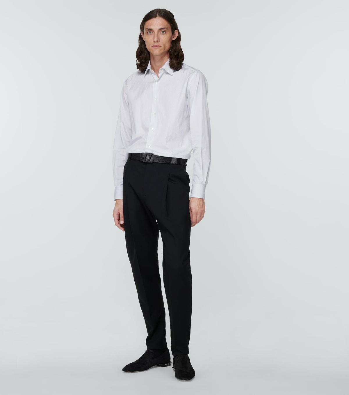 Christian Louboutin - Marquees spiked suede loafers