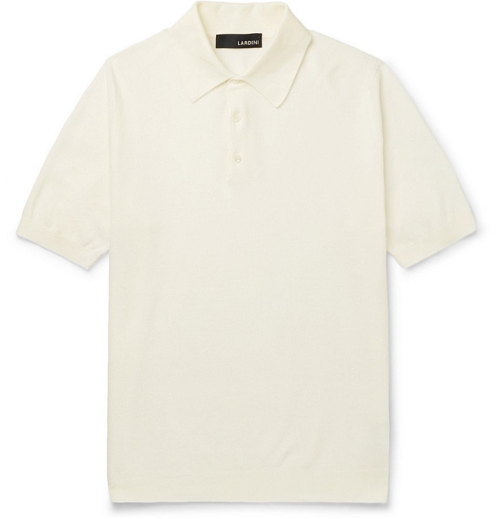 Photo: Lardini - Slim-Fit Cotton Polo Shirt - Men - White