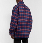 Balenciaga - Padded Checked Cotton-Flannel Jacket - Blue