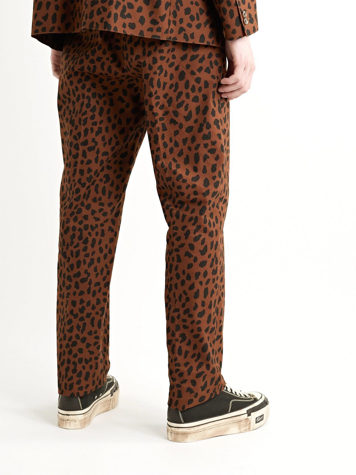 WACKO MARIA LEOPARD PLEATED TROUSERS - パンツ