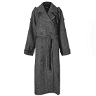 Meotine Women's Bea Wool Coat in Herringbone/Black/Grey