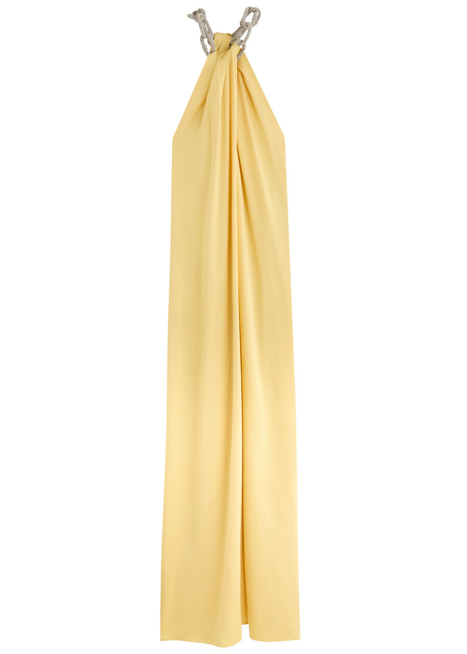 Celestine Embellished Satin Gown (Silver)