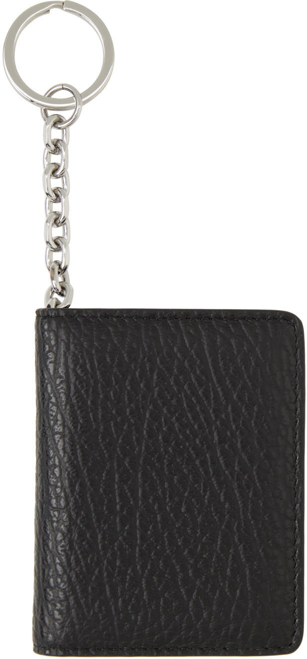 Maison Margiela Black Keyring Bifold Card Holder Maison Margiela