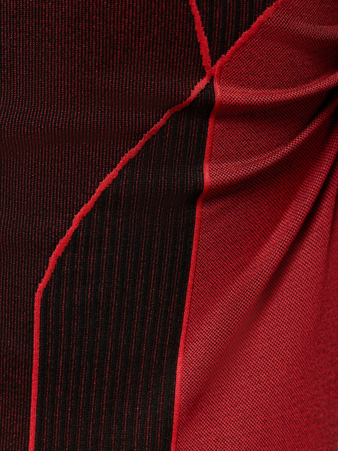 FERRARI - Long Sleeve Tech Jersey Midi Dress