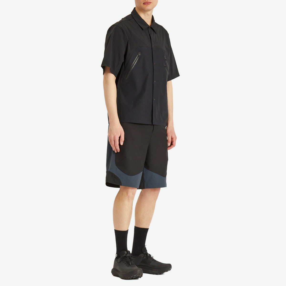 Purple Mountain Observatory Men's Terrain Shorts in Black/Airforce Blue