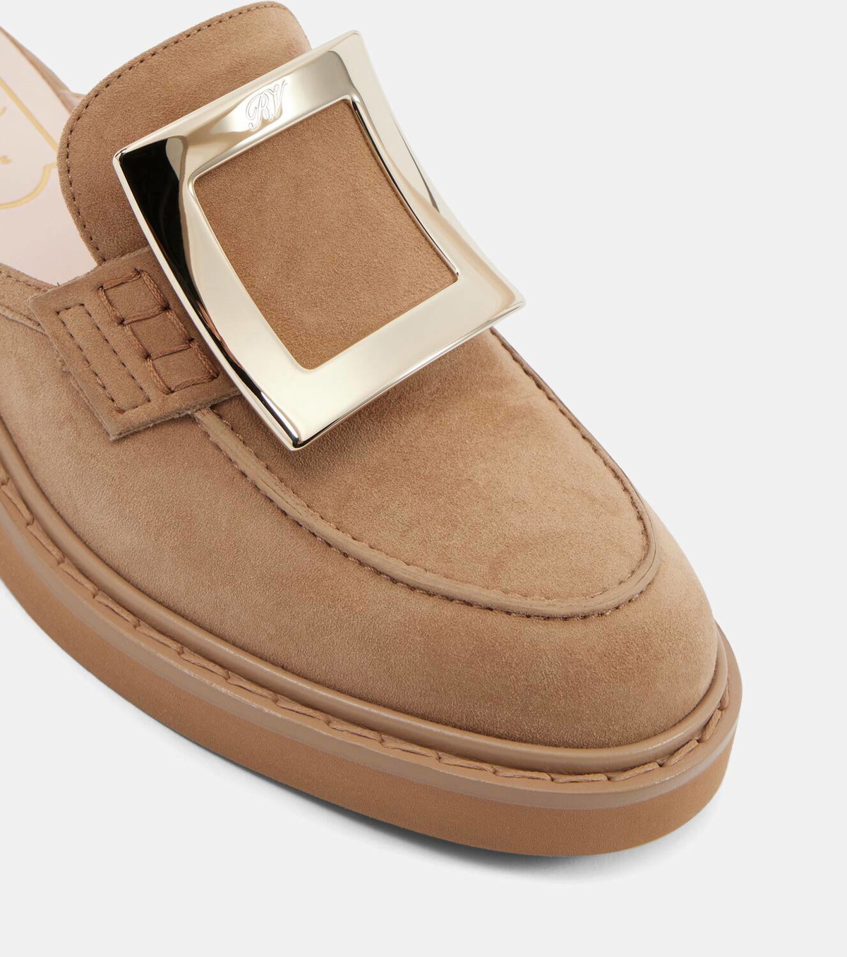 Roger Vivier Viv' Rangers suede mules