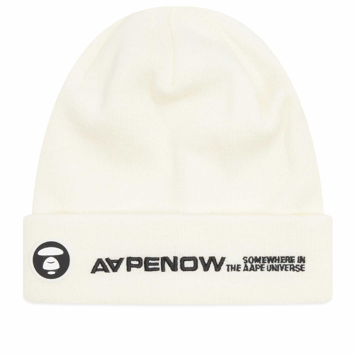Men's Aape AAPE NOW BEANIE in Ivory 