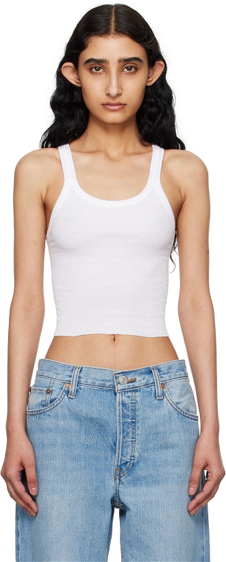 Photo: Re/Done White Hanes Edition Tank Top