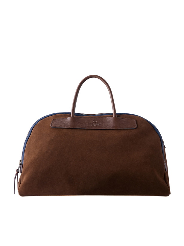 Photo: Bleu de Chauffe - Sac Voyage Leather-Trimmed Suede Weekend Bag
