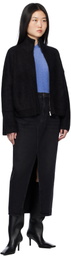 Holzweiler Black Slim Fit Denim Maxi Skirt