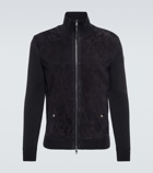 Moncler - Cotton and suede cardigan