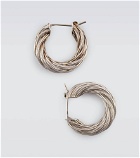 Bottega Veneta - Cord sterling silver hoop earrings