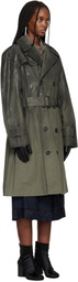 Maison Margiela Khaki Double-Breasted Trench Coat